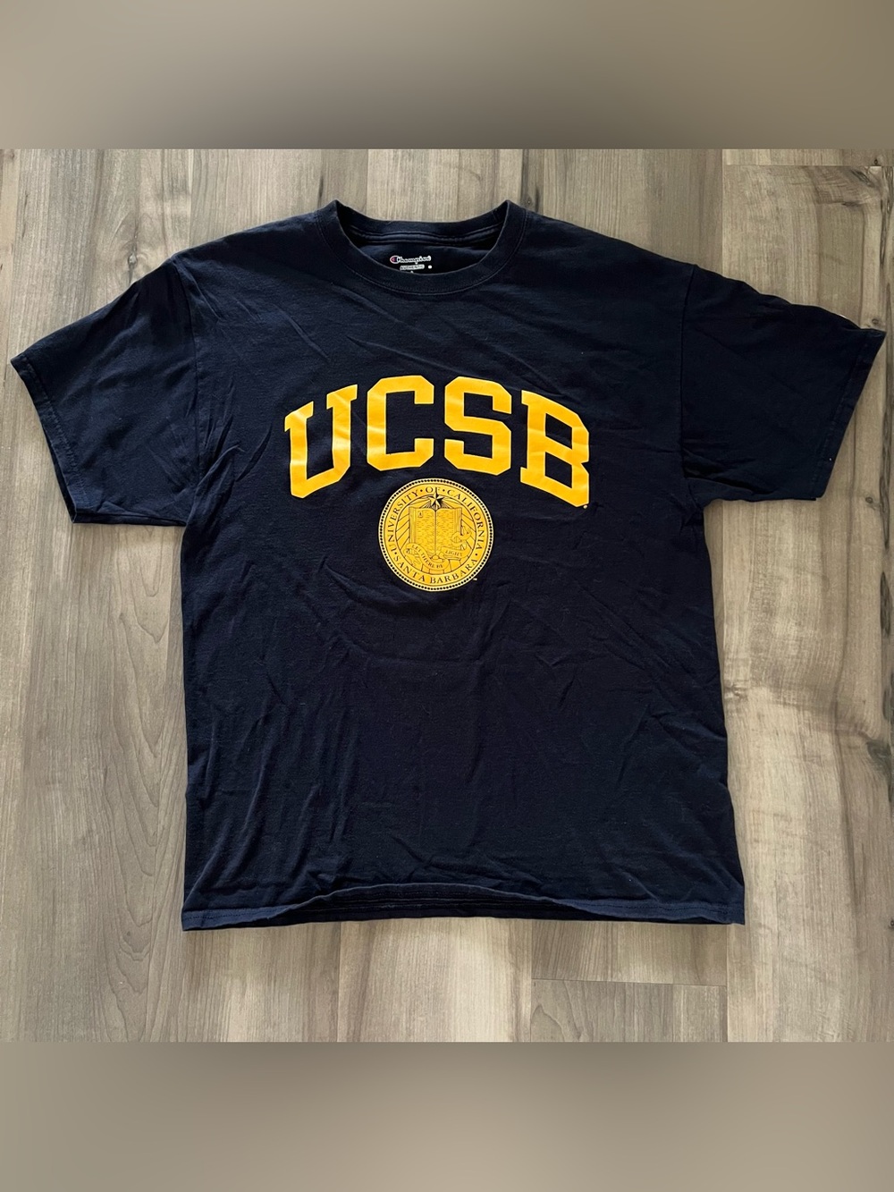 Champion UCSB University of California Santa Barbara navy blue t-shirt Large